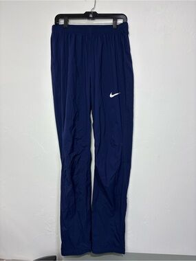 Nike Storm Fit Men's Navy Pant Medium Tall Track Athletic Elite Windbreaker Rain
